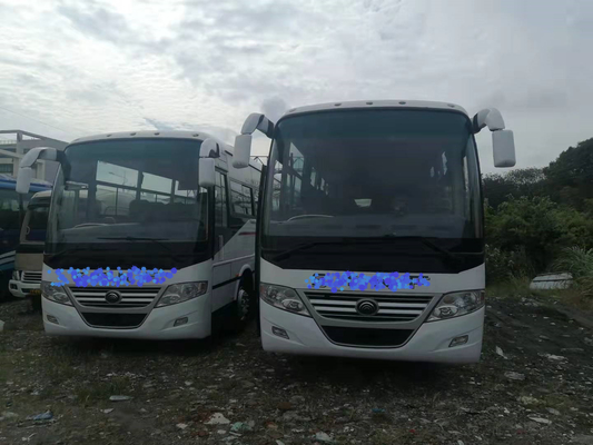 RHD/LHD gebruikte Bus Bus 2+3layout 60seats met de Lenteopschorting Yutong ZK6112D van de Bumperplaat
