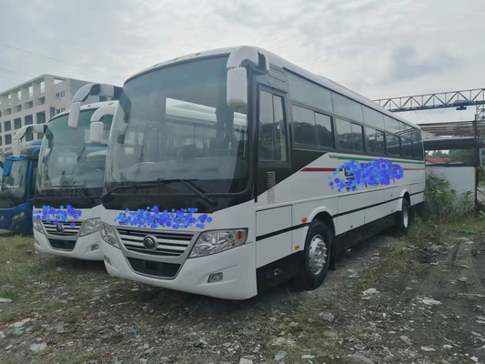 RHD/LHD gebruikte Bus Bus 2+3layout 60seats met de Lenteopschorting Yutong ZK6112D van de Bumperplaat