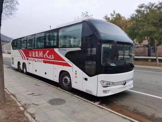Gebruikte passagiersbus 56-zits Yutong dubbele achteras ZK6148 2020 jaar luxe touringcar