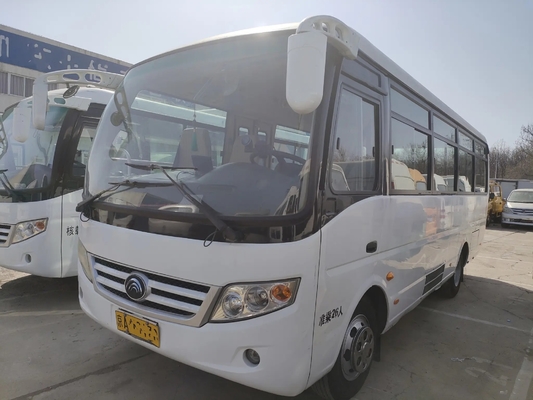 Gebruikte Korte Bus die Deur 26 Zetels Front Engine Sliding Window vouwen 7 Meters Tweede Hand Jong Tong Bus ZK6720D