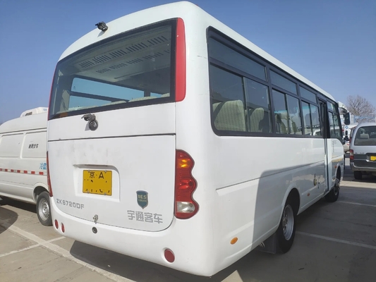 Gebruikte Korte Bus die Deur 26 Zetels Front Engine Sliding Window vouwen 7 Meters Tweede Hand Jong Tong Bus ZK6720D