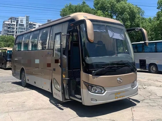 De gebruikte Bus Bus Weichai Engine 34 Gouden Kleur 8 van het Zetels 2018 Jaar meet 2de Hand Kinglong XMQ6802