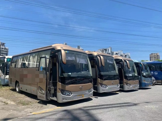 De gebruikte Bus Bus Weichai Engine 34 Gouden Kleur 8 van het Zetels 2018 Jaar meet 2de Hand Kinglong XMQ6802