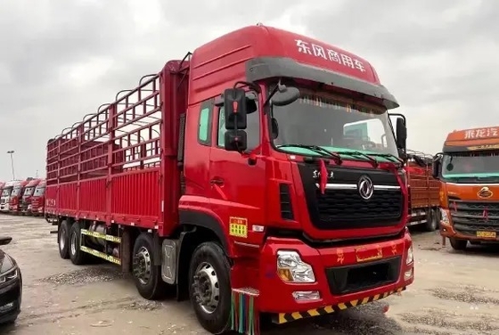 De gebruikte Ladingsvrachtwagens 17.8t schatten de Aandrijvingswijze 12 Banden SNELLE Versnellingsbak Dongfeng Lorry Truck van het Ladings Hoge Dak 420hp 8×4