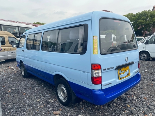 Gebruikte 12 Seater Minibus Witte en Blauwe Kleur 11 de Benzinemotor LHD van Zetels Gouden Dragon Hiace XML6532