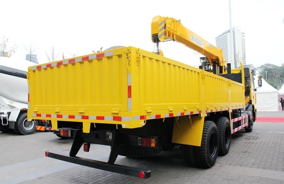 Liftgewicht 12 ton Gebruikte vrachtwagen kraan Hongyan 290hp Vlak dak