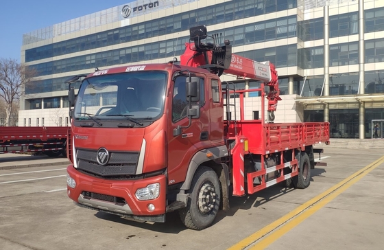 Foton Truck gemonteerde kraan 4*2 aandrijfsmodus 9 ton Single Cab 220hp Linkerhand aandrijving
