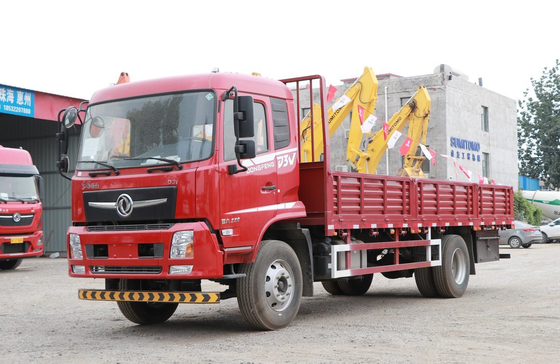 12 ton vrachtwagen China merk Donfeng 4 * 2 vrachtwagen platte vrachtwagen dubbele achterbanden linkshandige aandrijving