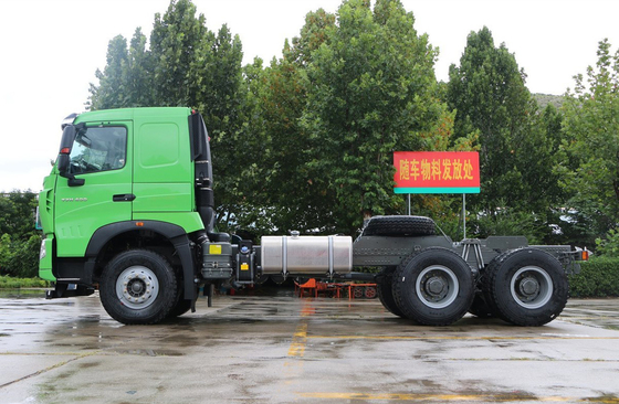 6*4 dumptruck leveranciers Sinotruck Howo T7H Groene kleur 6 cilinders 400 pk Krachtige motor