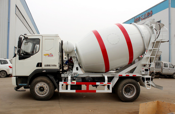 Betonmixer Truck Liuqi 4×2 Met 6 banden Kleine cementmixer 4 kubieke Tanker Capaciteit 160 pk