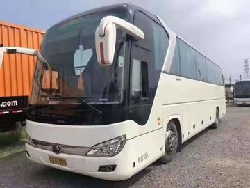Yutong 6122 Reeksen 55 van de de busbus van de zetels Tweede hand van de diesel LHD 2017 de Luxezetels jaar witte kleur met Automatische deur