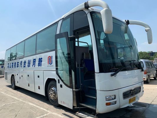 Gebruikte Yutong-Bus voor van het Staalchassis van Verkoop de Modelzk6122 Dubbele Deuren 51Seats Euro III Goede Voorwaarde