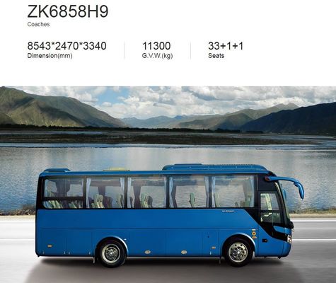 6 de bus achtermotor 35 Zetels ZK6858 van band Gloednieuwe yutong met disoucntprijs in bevordering