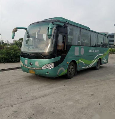 Gebruikte Reisbus Yutong ZK6858 34 van de de Chassislucht van het Zetelsstaal de Opschorting Yuchai 162kw