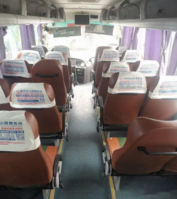 Gebruikte Reisbus Yutong ZK6858 34 van de de Chassislucht van het Zetelsstaal de Opschorting Yuchai 162kw
