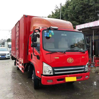 Gebruikt de Hand 2018 Jaar van FAW Van Cargo Truck 140HP 5.2M Big Capacity 4x2 Tweede
