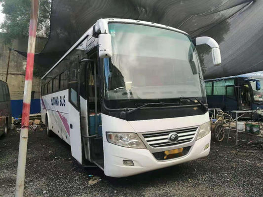 Gebruikte Yutong-Bus Zk6112d 54 Zetels Front Engine Bus Steel Chassis YC. 177kw gebruikte Reisbus