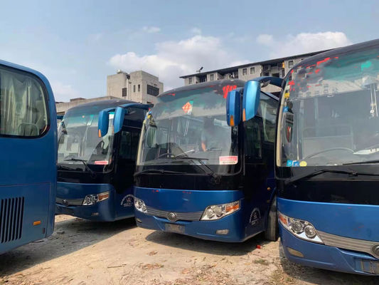 Gebruikte Yutong-Bus 41 van de Buszk6107 Gebruikte Passagier Zetels verdubbelt Gebruikte Deuren de Lage Kilometer van Busbus steel chiassis