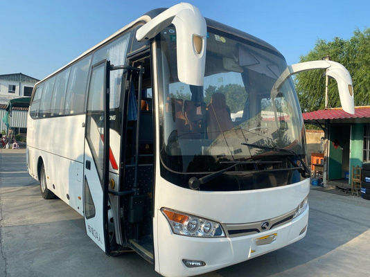 De gebruikte Reisbus Kinglong XMQ6802 gebruikte Bus 34 van het de Motor Euro 5 Staal van Zetelsyuchai Chassishoogte - kwaliteit