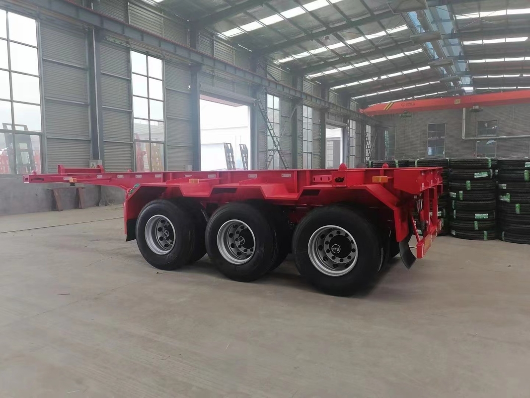 Drie Gloednieuw Axle Semi Trailer Platform Trailer Gemaakt in China