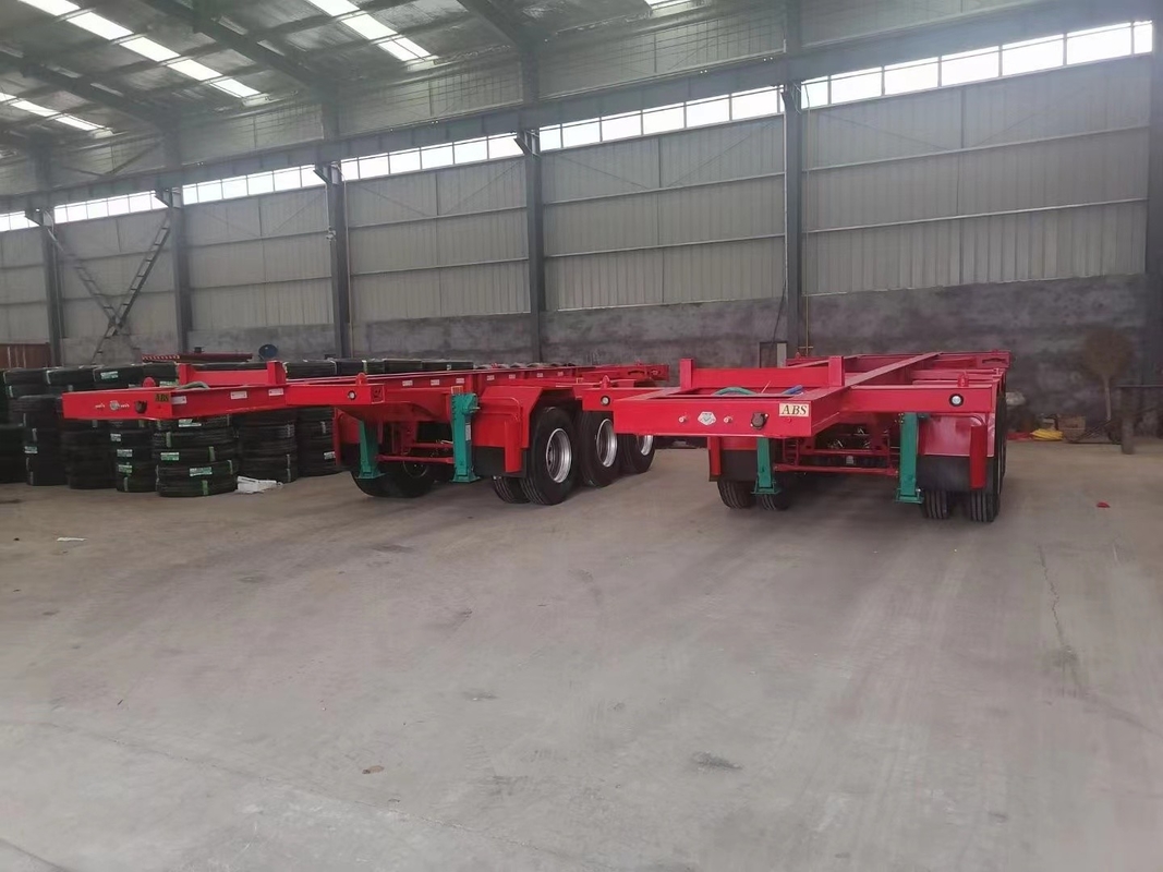 Drie Gloednieuw Axle Semi Trailer Platform Trailer Gemaakt in China