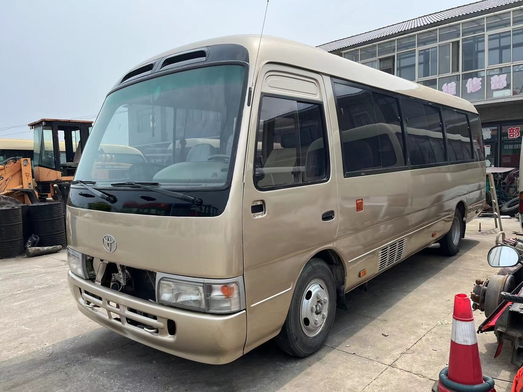 2013 Jaar 23 Zetels Gebruikte Toyota-Onderlegger voor glazenbus met 1Hz-Dieselmotor Nieuwe Verf