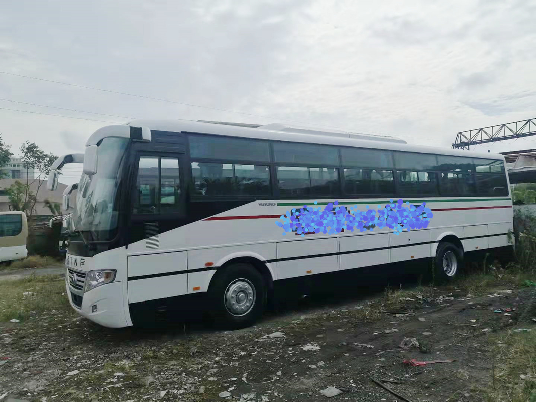 RHD/LHD gebruikte Bus Bus 2+3layout 60seats met de Lenteopschorting Yutong ZK6112D van de Bumperplaat