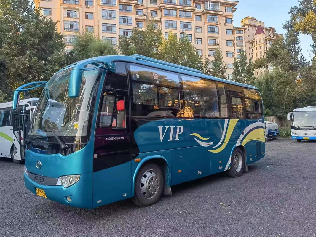 2017 Jaar 34 Zetels Gebruikte Hogere de Leidingsdieselmotor van KLQ6796 Mini Bus LHD Geen Ongeval