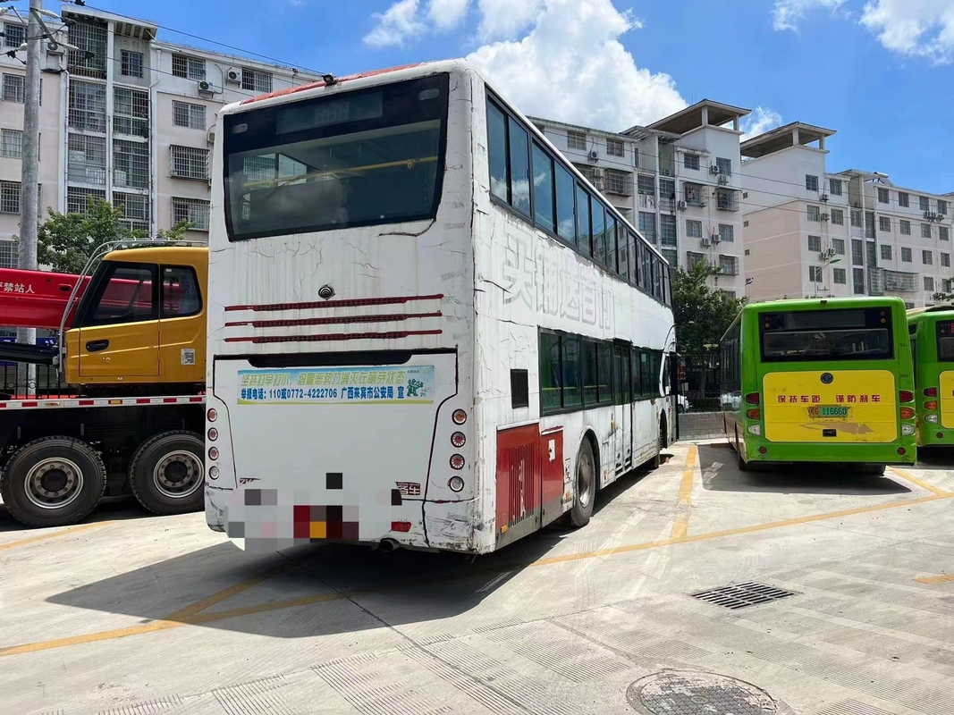Zk6116HG Gebruikte Reisbus Yutong 86/78 Personen Tweedehands Stadsbus Dubbeldeks
