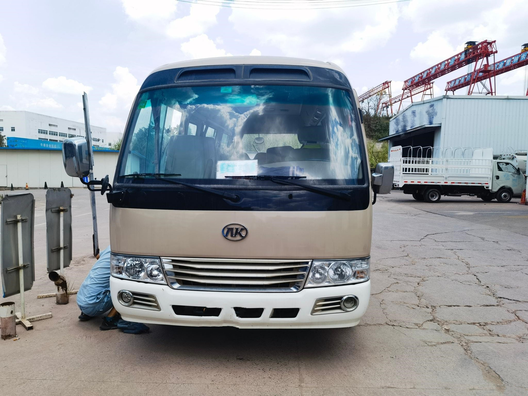 Tweede Hand Mini Bus Ankai Diesel 20 Passagier Mini With USB Front Engine Buses