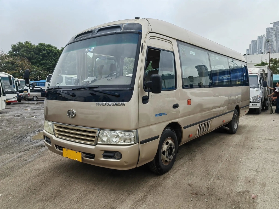 2de Hand Mini Bus 15 Zetels Externe Slingerende Deur Champagne Color 7 van de de Reismeters Bus van Ankai HFF6701