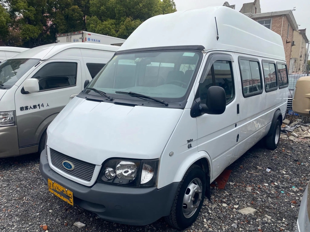 Gebruikte Mini Bus-EURO IV 17 Zetels Hoog Dak Front Engine 6 meet Glijdende Venster Tweede Hand Ford Tansit JX6600