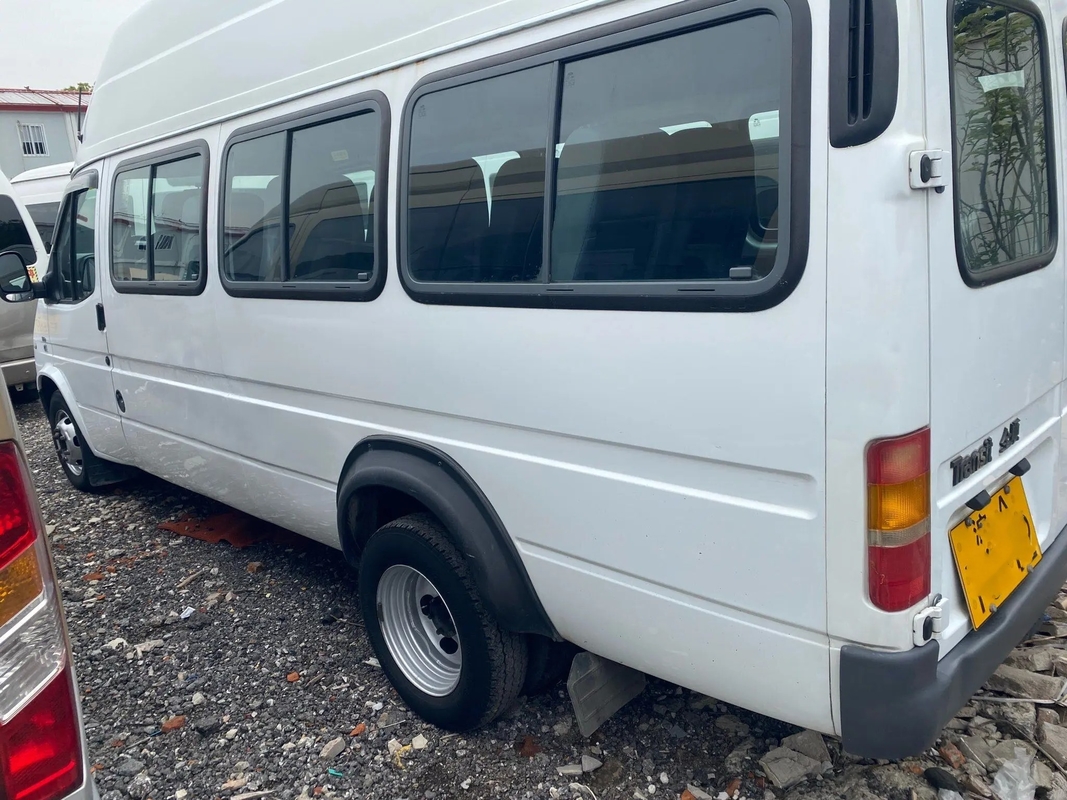 Gebruikte Mini Bus-EURO IV 17 Zetels Hoog Dak Front Engine 6 meet Glijdende Venster Tweede Hand Ford Tansit JX6600