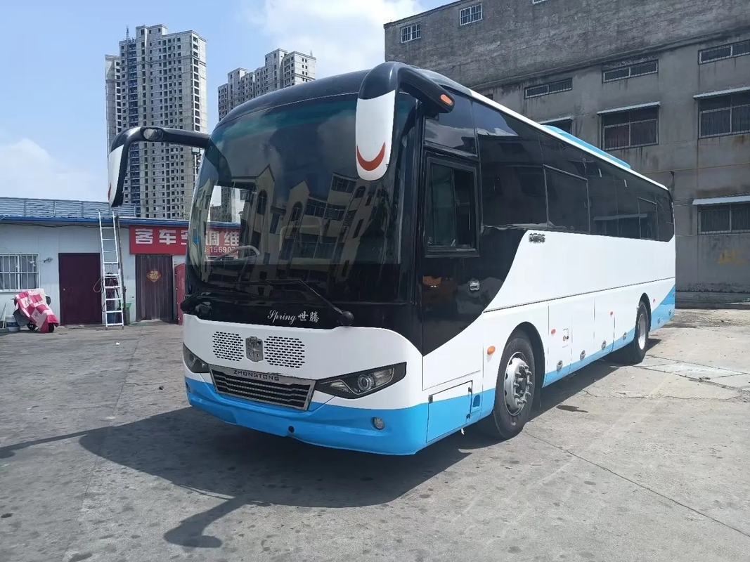 Gebruikte Kerkbus Front Engine 6 de Lente van het Cilinders220hp Blad 45 Zetels met Airconditioner Zhongtong LCK6108D