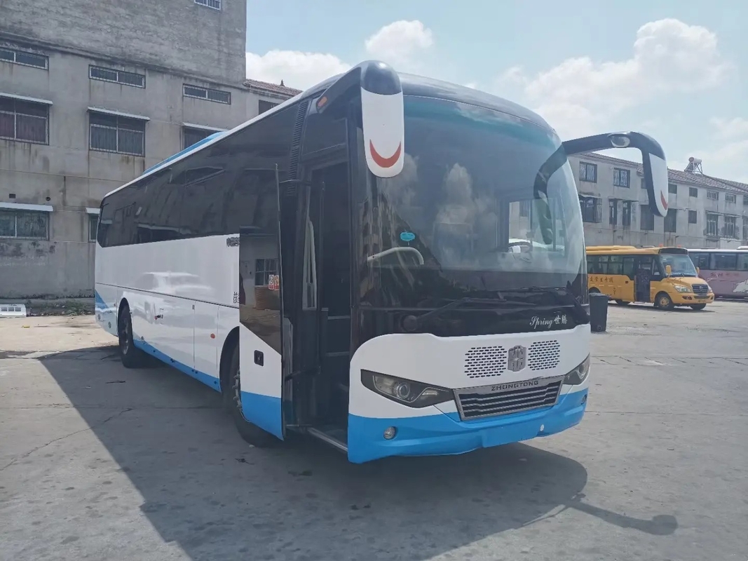 Gebruikte Kerkbus Front Engine 6 de Lente van het Cilinders220hp Blad 45 Zetels met Airconditioner Zhongtong LCK6108D