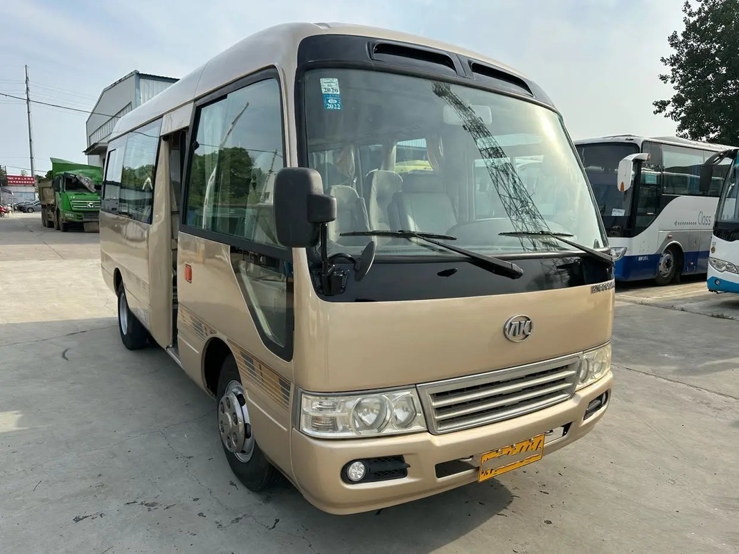 Gebruikte EURO IV 19 Zetels Champagne Color Yuchai Engine van Minibushandelaars 6 Meters die Deur Gebruikte Ankai-Bus HK6606 vouwen