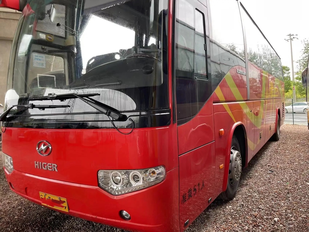 2de Handbus Middle Passenger Door 51 Zetels Rode Kleur 10,5 Meters van Yuchai Motor de Gebruikte Hogere Busklq6109