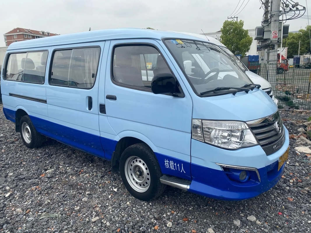 Gebruikte 12 Seater Minibus Witte en Blauwe Kleur 11 de Benzinemotor LHD van Zetels Gouden Dragon Hiace XML6532