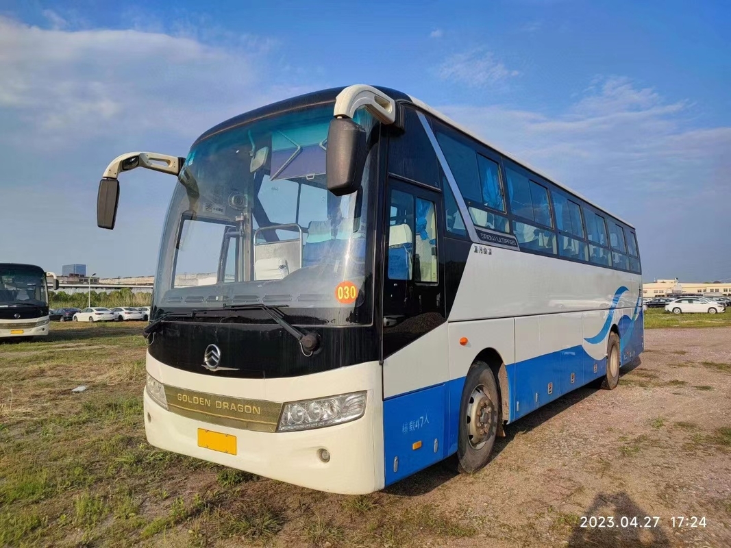 De tweede Hand vervoert en traint het Compartimenten Middendeur Zeldzaam Motor Gebruikt Gouden Dragon Bus XML6113 van de 47 Zetelsbagage per bus