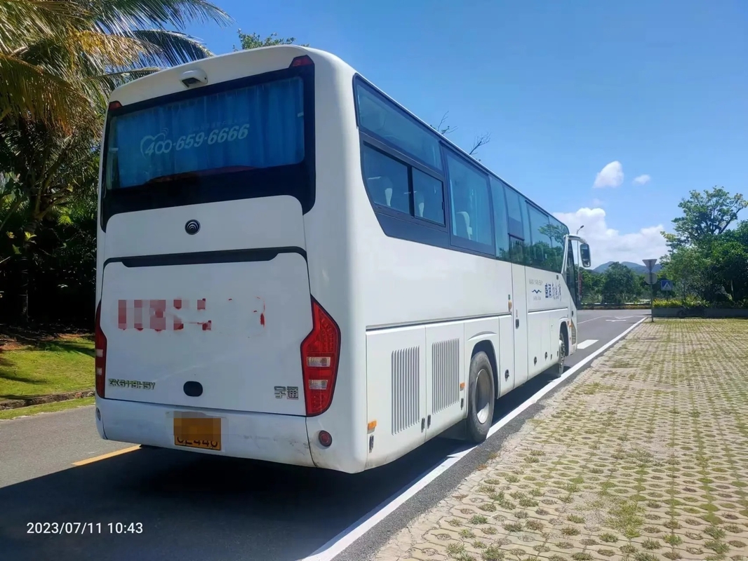 De gebruikte Passagier traint de Bladlente 50 van de de Motor Linkeraandrijving van Zetels de Dubbele Deuren Zeldzame van de Handyutong 2de Bus ZK6119