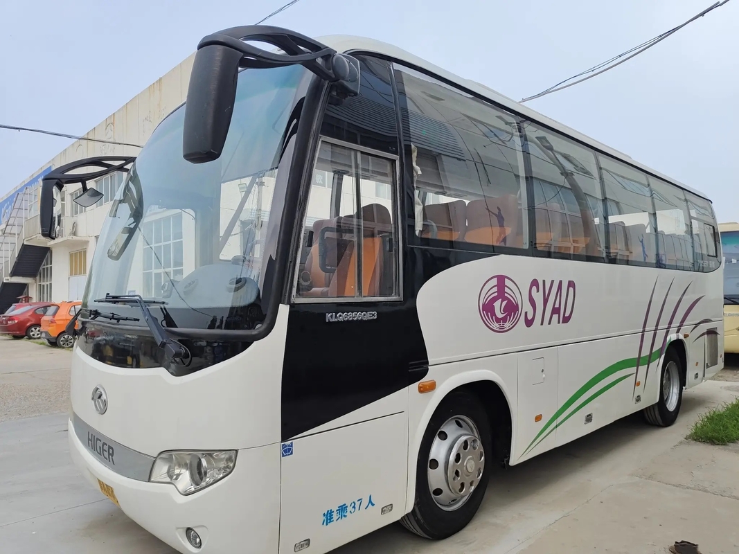 Gebruikt Commercieel van de de Motor200hp Bagage van Busyuchai Rek 37 Linker de Aandrijvings Hogere Bus KLQ6856 van de Zetels Witte Kleur