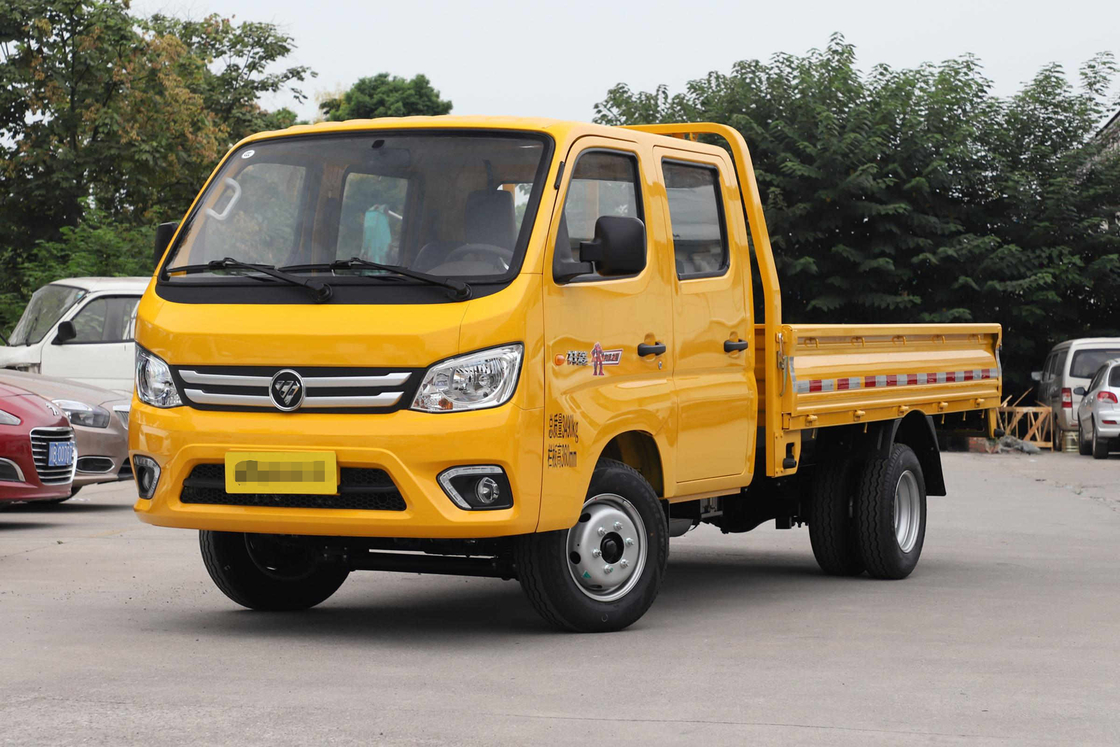 Gebruikte kleine vrachtwagens Dubbelcabine 2 ton laden 2018 Model Foton M2 vrachtwagen
