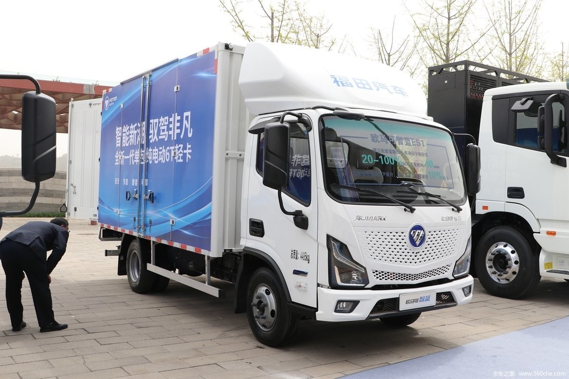 Nieuwe energie zuiver elektrisch voertuig Foton 4 * 2 Drive Mode Light Van Truck 280km