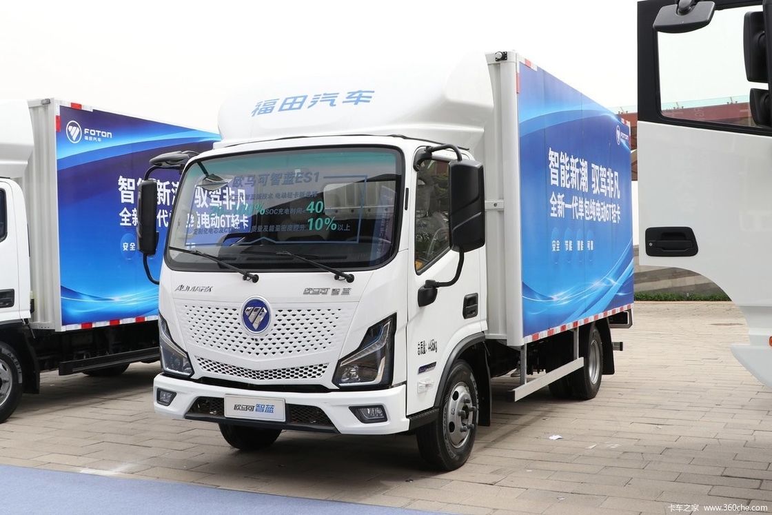 Nieuwe energie zuiver elektrisch voertuig Foton 4 * 2 Drive Mode Light Van Truck 280km