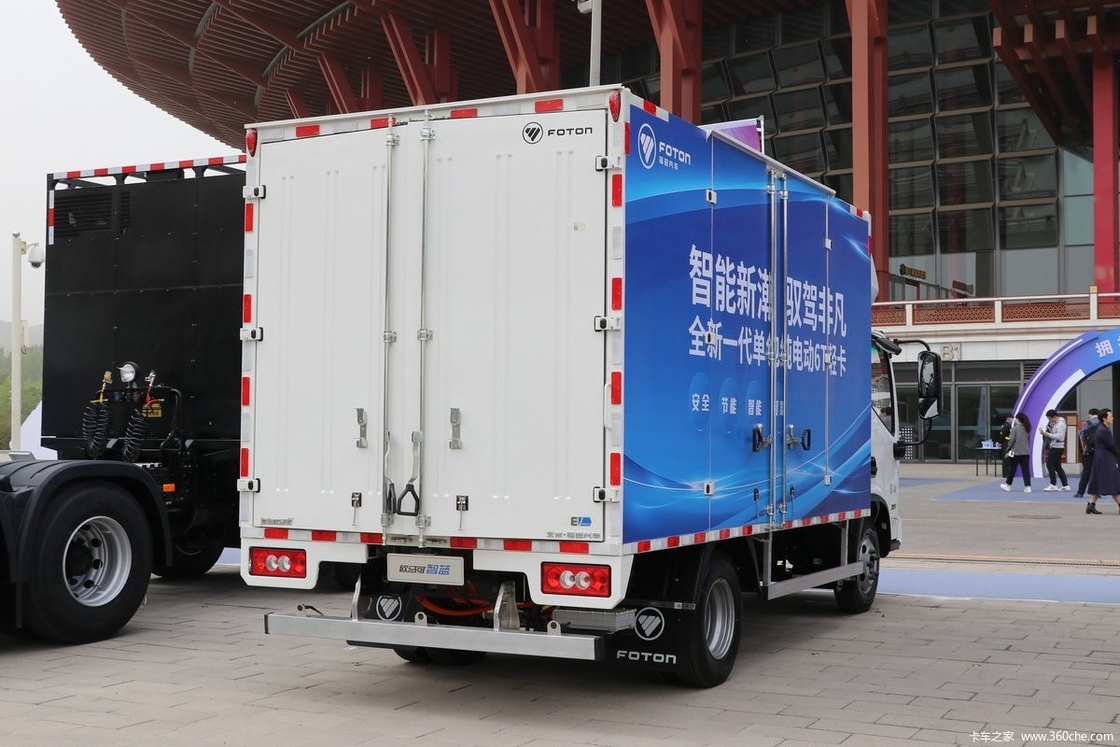 Nieuwe energie zuiver elektrisch voertuig Foton 4 * 2 Drive Mode Light Van Truck 280km