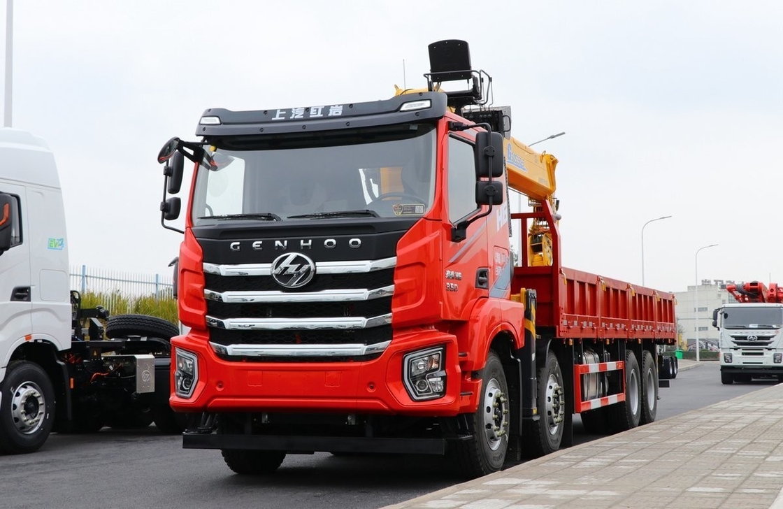 8*4 aandrijfsmodel voor eigen vrachtwagen kraan Hongyan gemonteerd 350 pk zwaar Euro 6