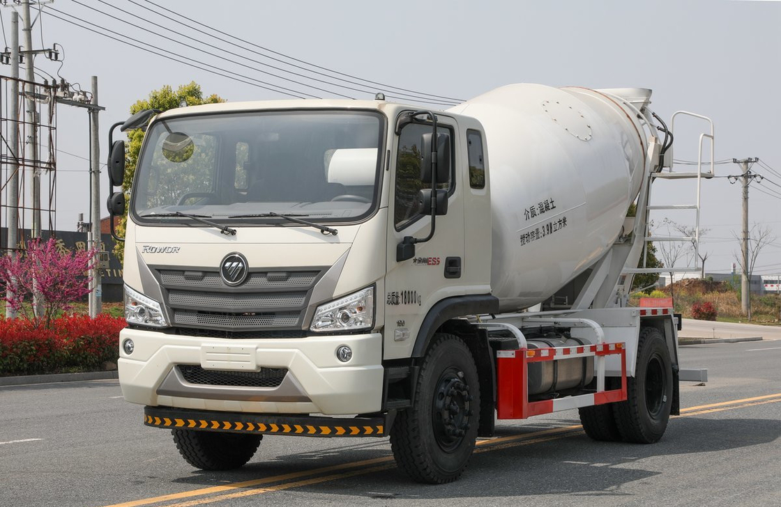 Mini Betonmixer Truck Foton ES5 Wit Kleur 4m3 Mix Tanker 4 * 2 Drive Mode