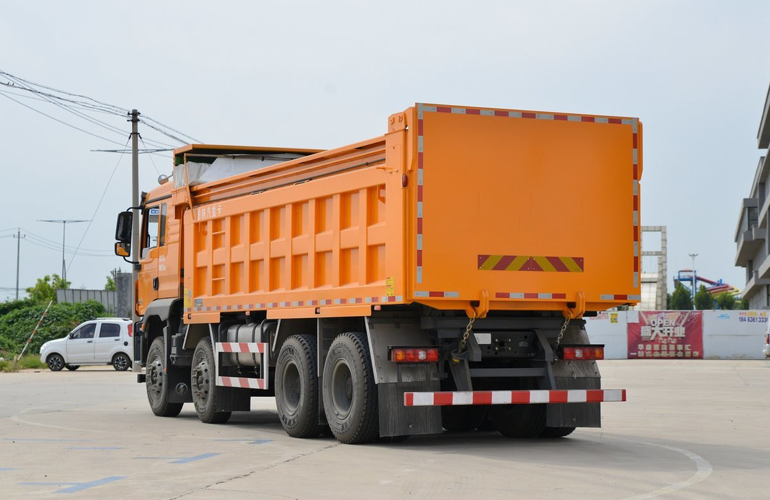 Gebruikte 8*4 dump truck te koop Shacman 430 pk CNG motor M3000S 11 meter lang A/C