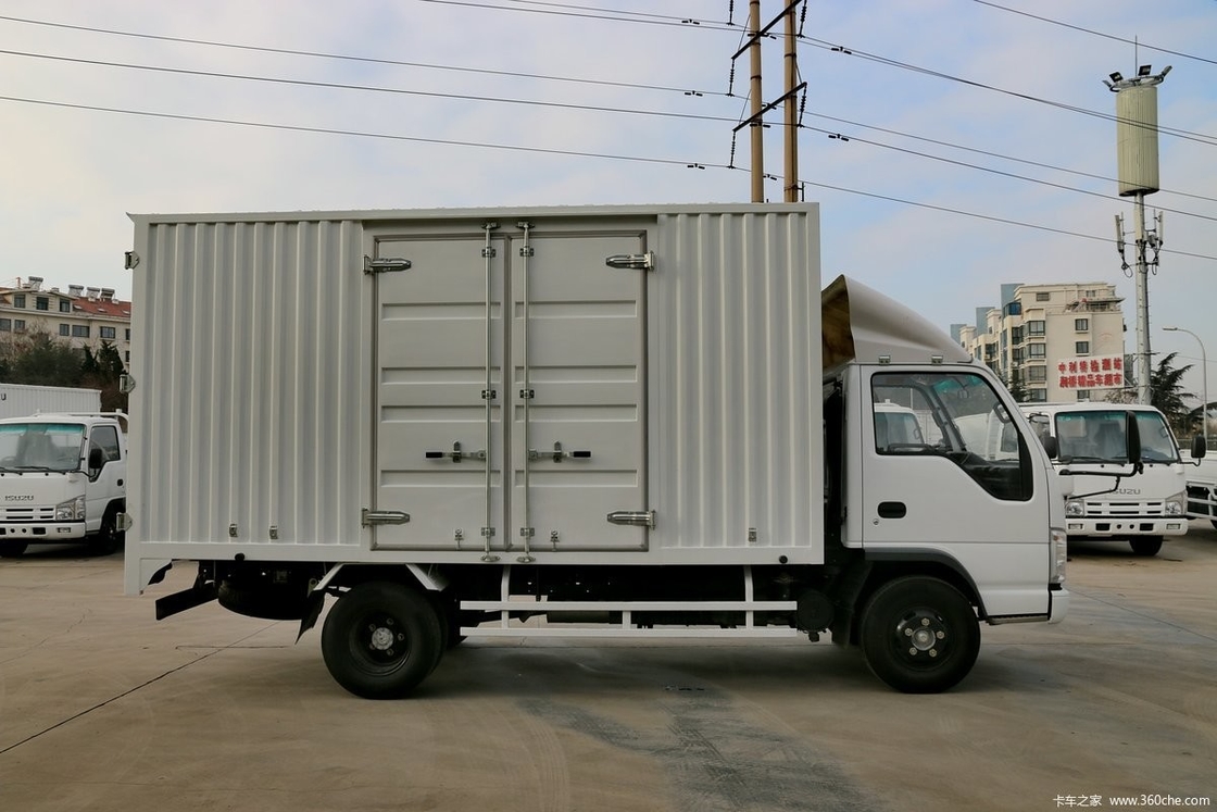 15 ton vrachtwagen Euro 4 Isuzu 4×2 bestelwagen Truck 6 banden Multi Leaf Springs 35 kubieke doos