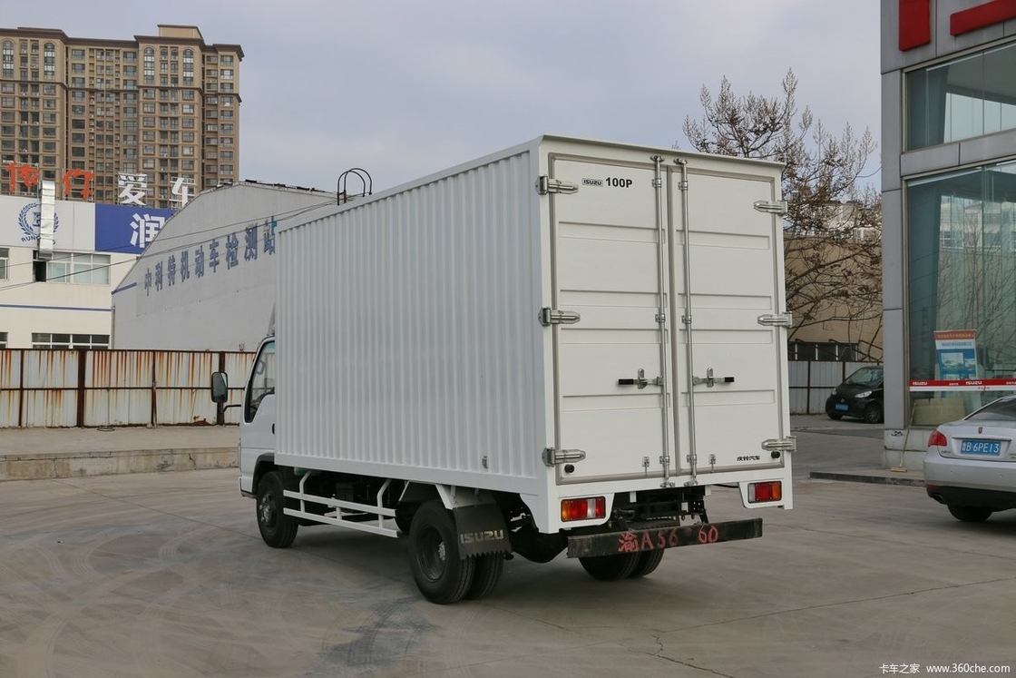 15 ton vrachtwagen Euro 4 Isuzu 4×2 bestelwagen Truck 6 banden Multi Leaf Springs 35 kubieke doos